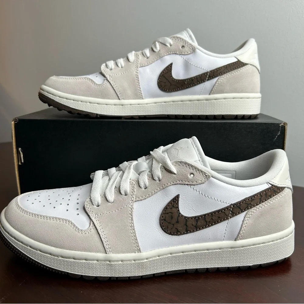 Jordan 1 Retro Low Golf Light Orewood Elephant (8.5M/10W) - Picture 2 of 12